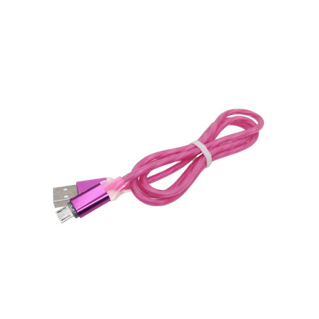 Thick microusb cable with pink rubber