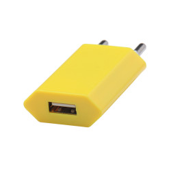 Network charger usb plug 1A yellow