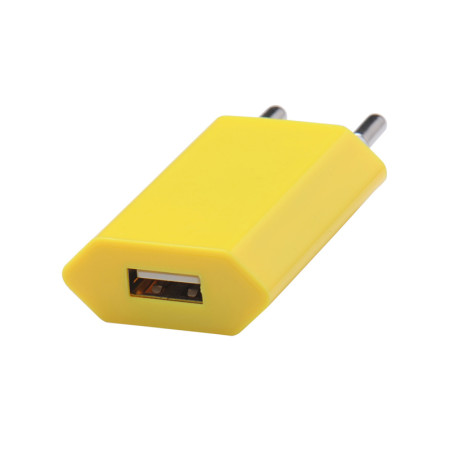 Network charger usb plug 1A yellow