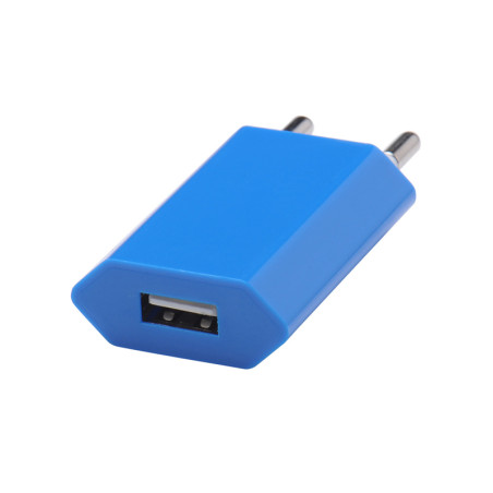 Network charger usb plug 1A blue