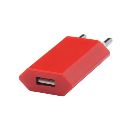 Network charger usb plug 1A red