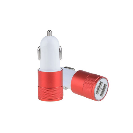 Car charger 2A 2 red USBs