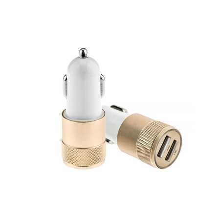 Car charger 2A 2 USB gold