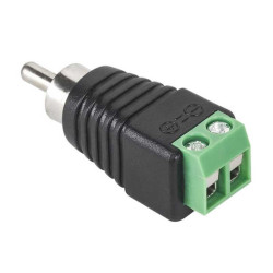 RCA male connector with screw terminal
