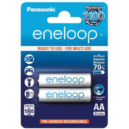 Set mit 4 Panasonic Eneloop BK-3MCCE AA-Batterien