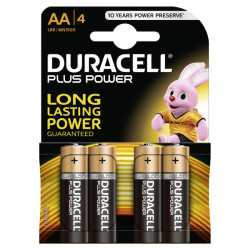 Set mit 4 R6 Duracell Plus Power-Batterien