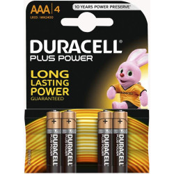 Zestaw 4 baterii AAA (R3) Duracell Plus Power