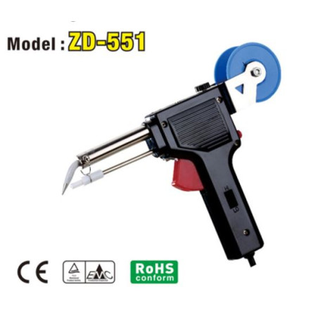 Soldering gun with automatic ZD-551 flux supply