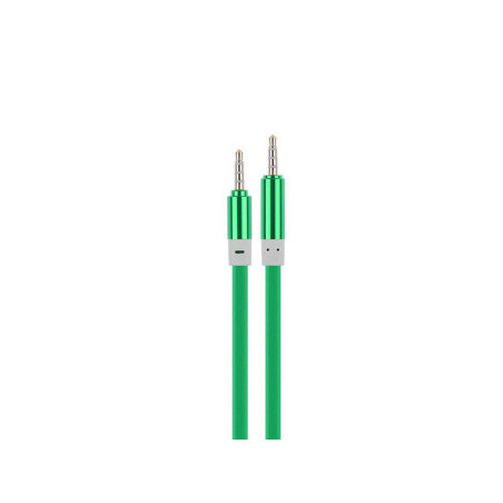 Cablu jack 3,5mm la jack 3,5mm silicon verde