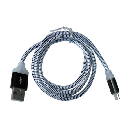 Grau/schwarzes Micro-USB-Kabel mit LED