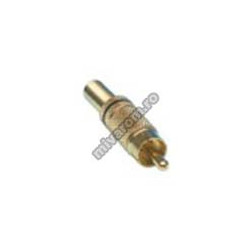 RCA-Stecker Metall gold-schwarz
