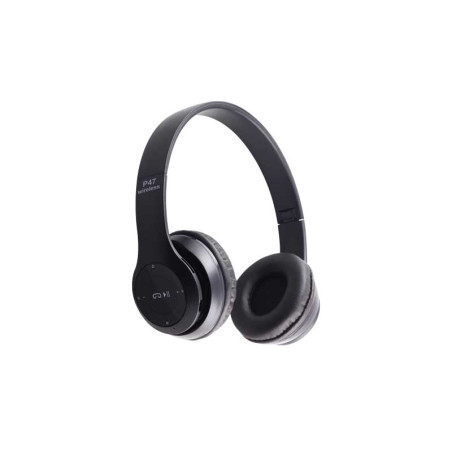 Bluetooth headphones Radio/MP3/TF/mic P47 Alien black