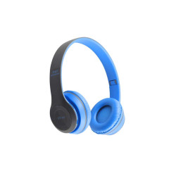 Bluetooth headphones Radio/MP3/TF/mic P47 Alien blue