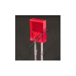 Led 2x5mm dreptunghiular rosu