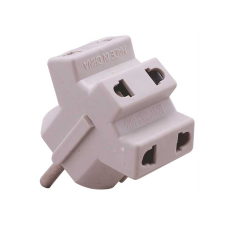 Small triple plug with 3 holes