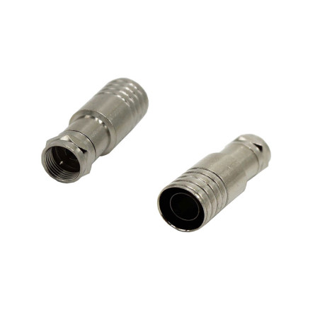 RG11-Stecker, Messingcrimp