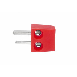 Red male speaker plug