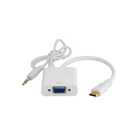 Kabel konwerter mini HDMI + audio na VGA + audio