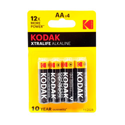 Set of 4 R6 Kodak Extralife Alkaline batteries