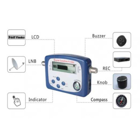 Digital satfinder with LCD screen