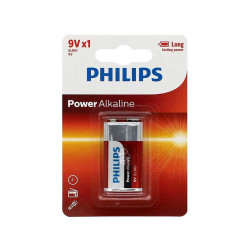 Battery 9V Philips Alkaline Power