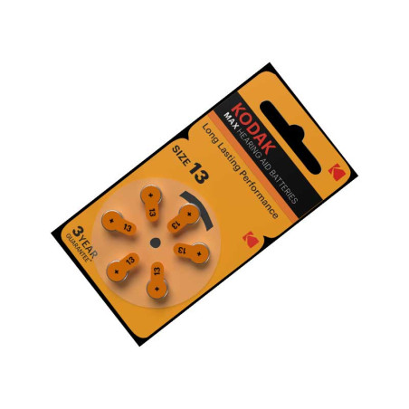 Set of 6 Kodak 13 hearing aid batteries