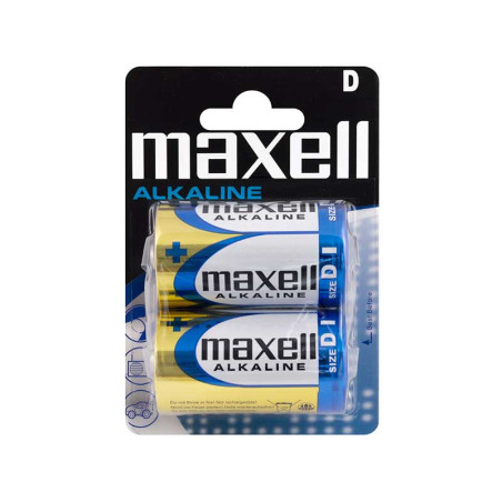 Set of 2 Maxell R20 alkaline batteries