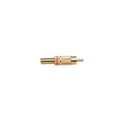 Red gold metal RCA plug