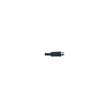 Black plastic female RCA plug