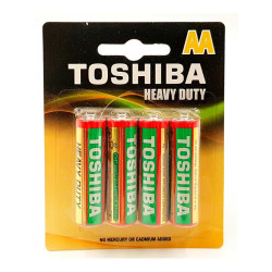 Satz mit 4 nicht-alkalischen Batterien R6 Toshiba Blister