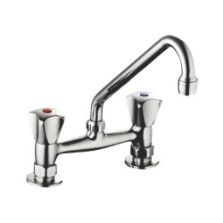 Wall-mounted sink faucet with top pipe