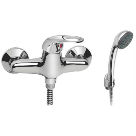 Monobloc faucet for the shower cabin