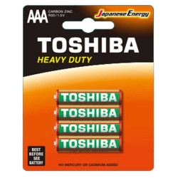 Set of 4 non-alkaline batteries R3 Toshiba blister