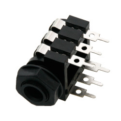 Jack plug 6.3mm stereo female cable