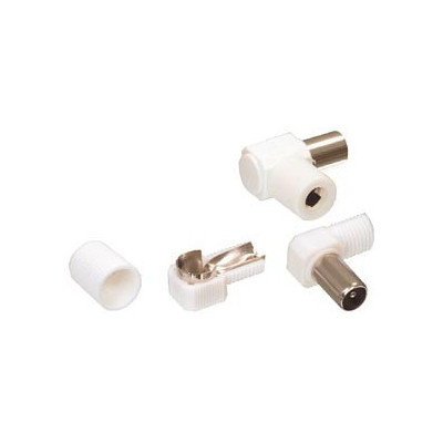 Shielded plastic male TV plug