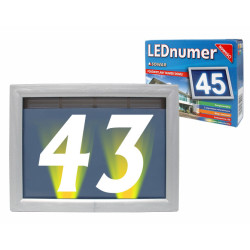 Number solar house with led