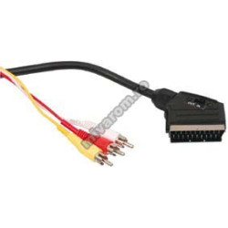 Cablu scart la 3RCA cu intr 1,5m