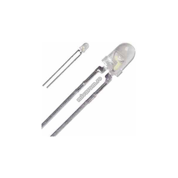 Led 3mm alb transparent