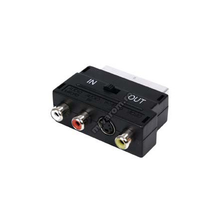 Scart to 3RCA+SVHS adapter with in