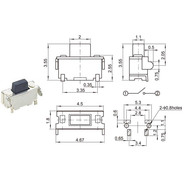 Microintrerupator 3X6X3.5mm KFC-003