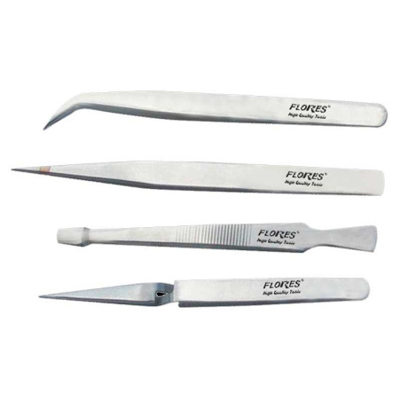 Tweezers set 4 pcs