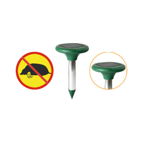 Mole repellent stake
