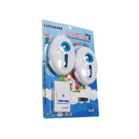 Wireless doorbell with 1 button and 2 units