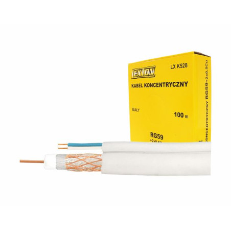 Coaxial cable RG59+2x0.50mm² camera Cu