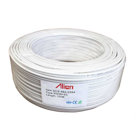 Coaxial cable RG59+2x0.35mm² camera CCS