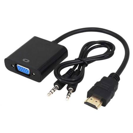 Cablu convertor HDMI+audio la VGA+audio