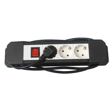 Power strip 3-way 5m 3x1.5mm² with switch HQ Alien