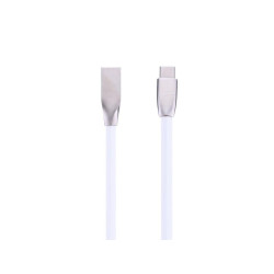 MicroUSB cable with connectors in white metal housing
