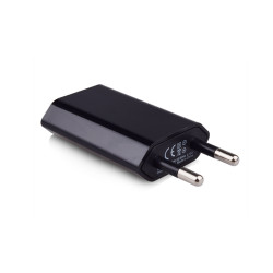 Mains charger USB socket 1A black