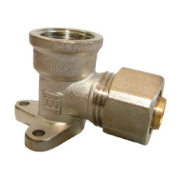 Elbow with foot for Pexal 1/2 nut x 1/2 female thread